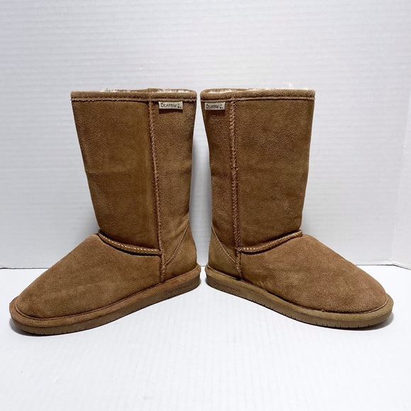 BearPaw Emma Tall Suede Sheepskin Winter Boots - Picture 10 of 16